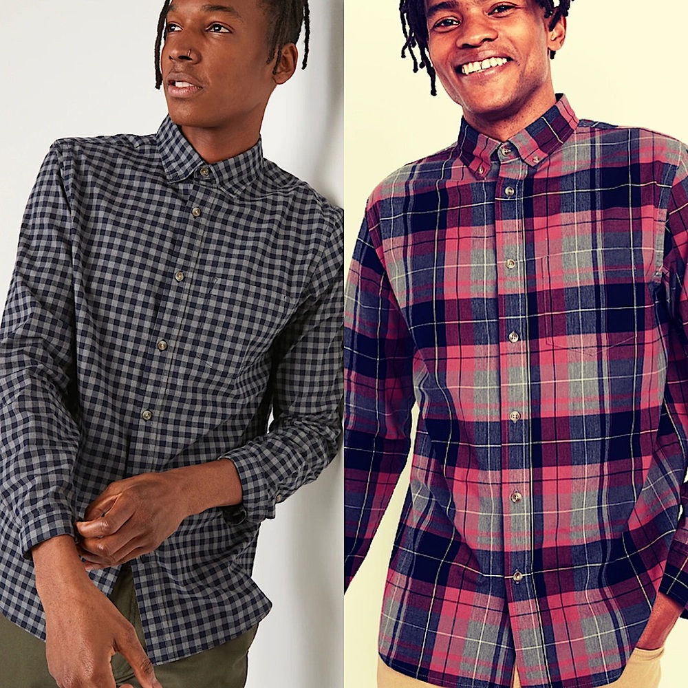 Old Navy NWT two men button down size Medium